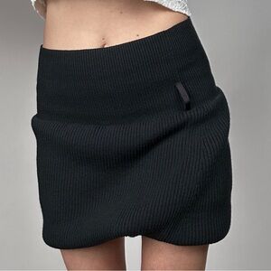 Sacai Black Rib Knit Bloomers